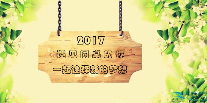 2017，遇见同桌的你，一起诠释新的梦想